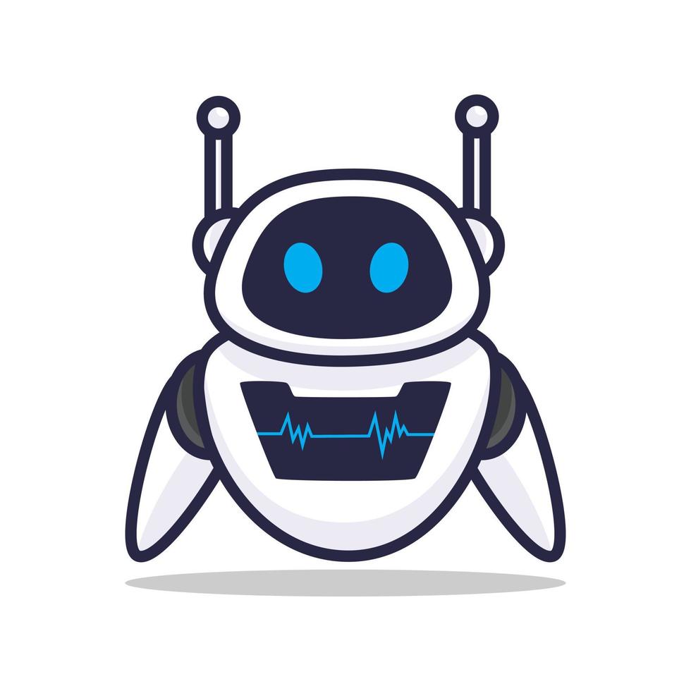 Robot futuristic vector design cute character