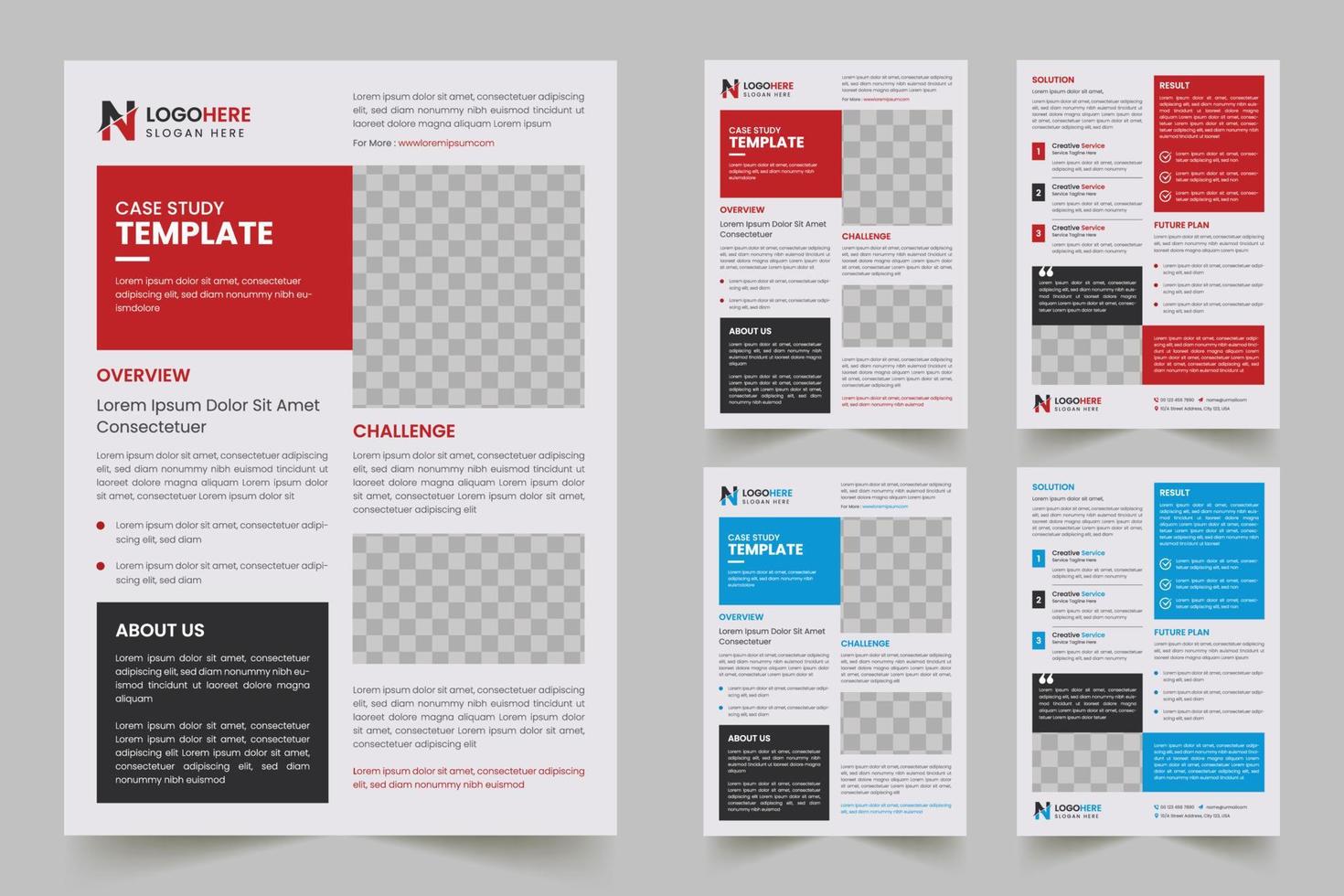 Corporate Case Study Brochure Template Design vector