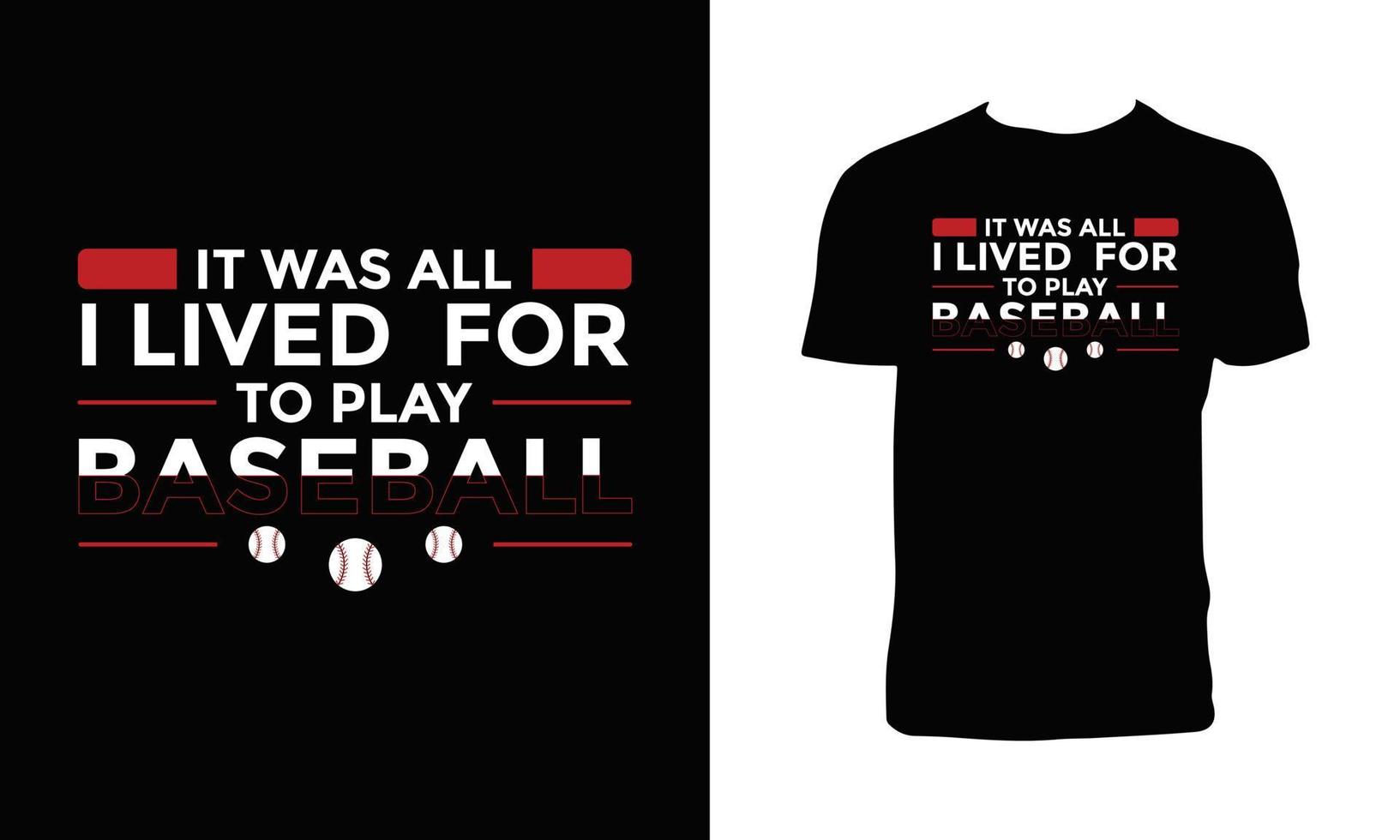 Baseball T Shirt Design And Vector Illustration.