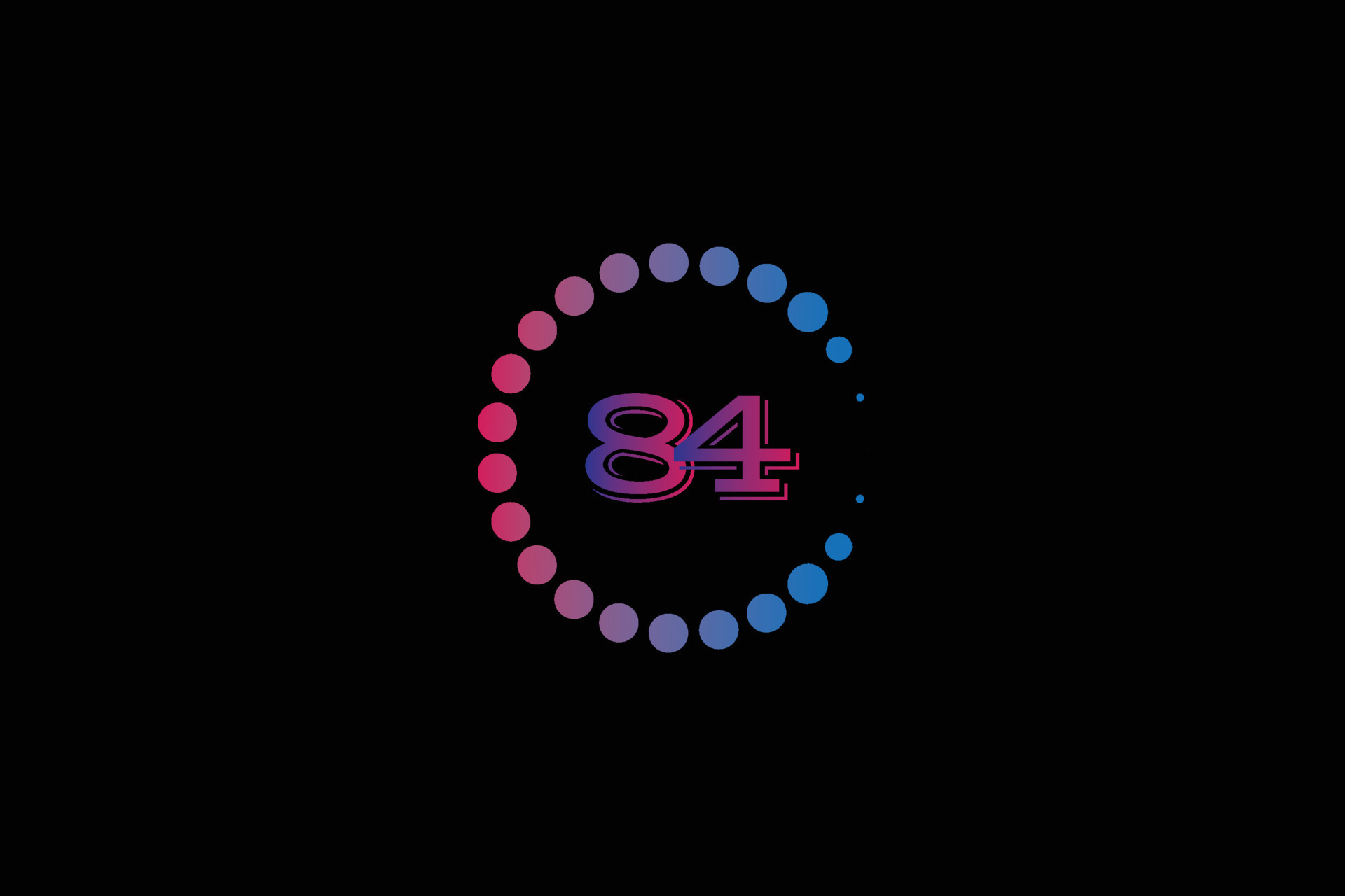 84 number and letter initial logo design template vector illustration