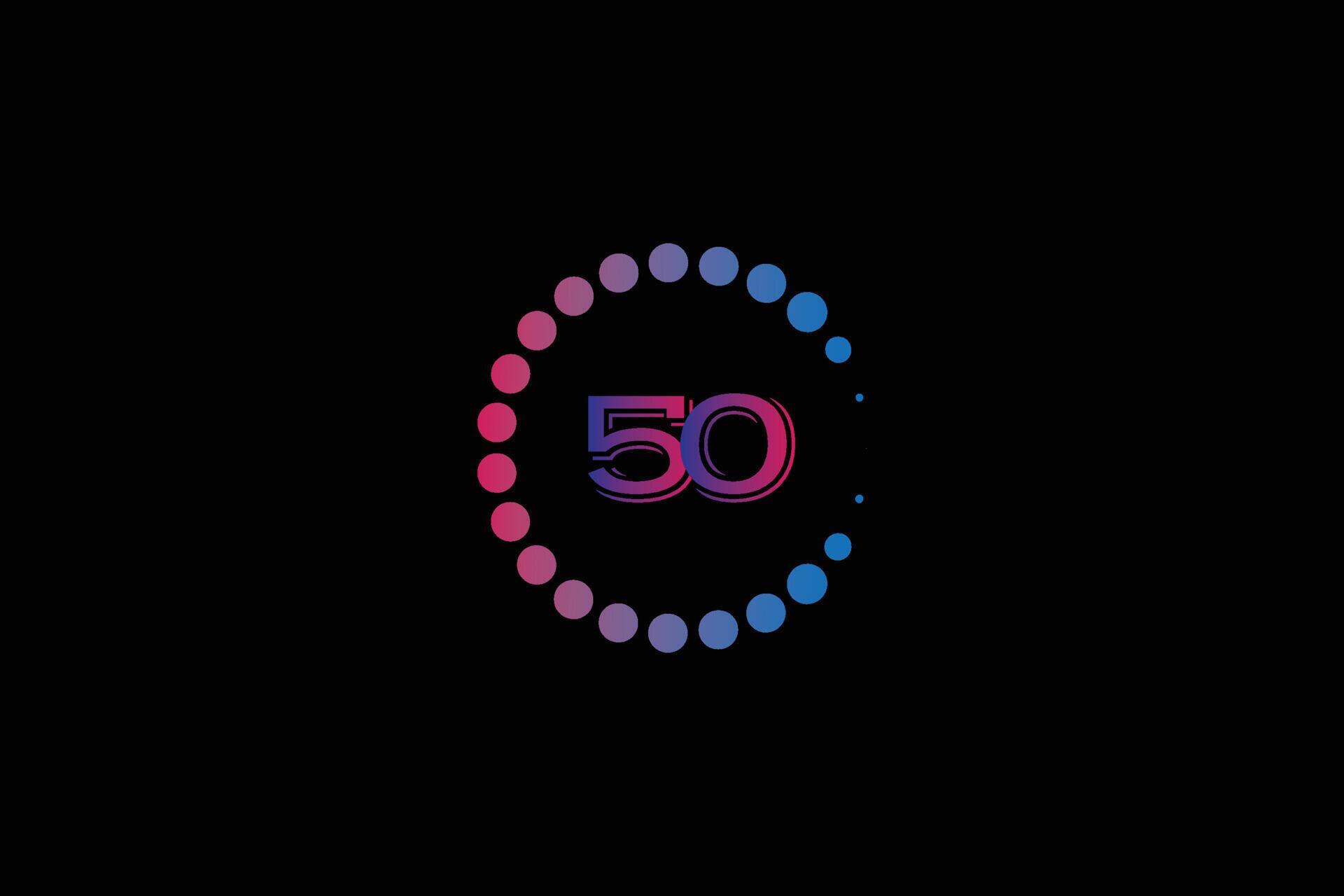 50 number and letter initial logo design template vector illustration