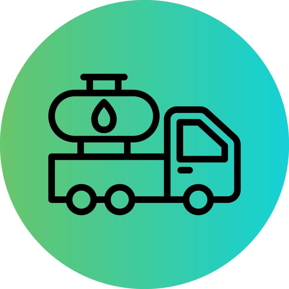 Oil Truck Vector Icon Design
