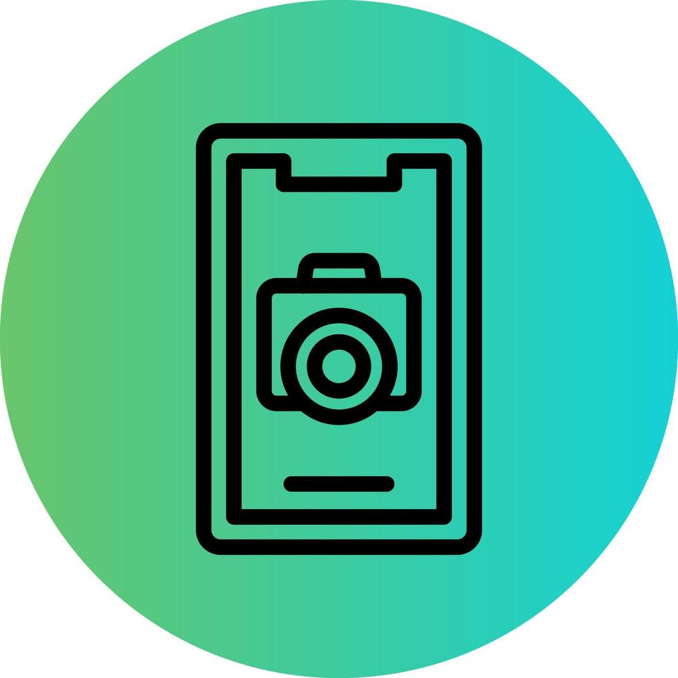 Mobile Camera Vector Icon Design