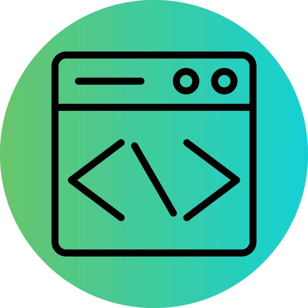 Website Coding Vector Icon Design