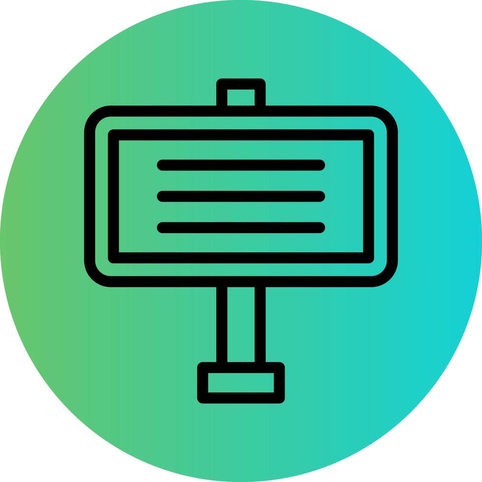 Signboard Vector Icon Design