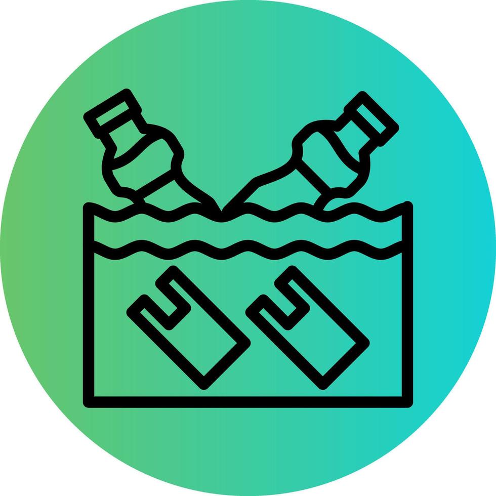 Water Pollution Vector Icon Design