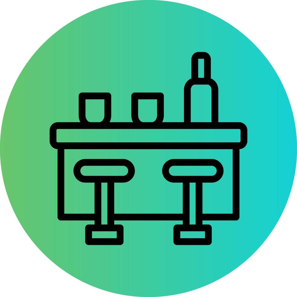 Bar Counter Vector Icon Design