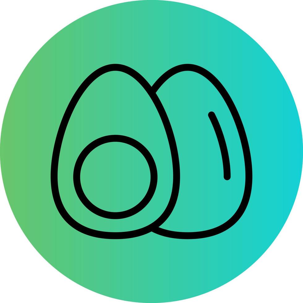 Boiled Egg Vector Icon Design