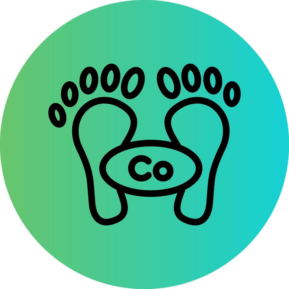 Carbon Footprint Vector Icon Design