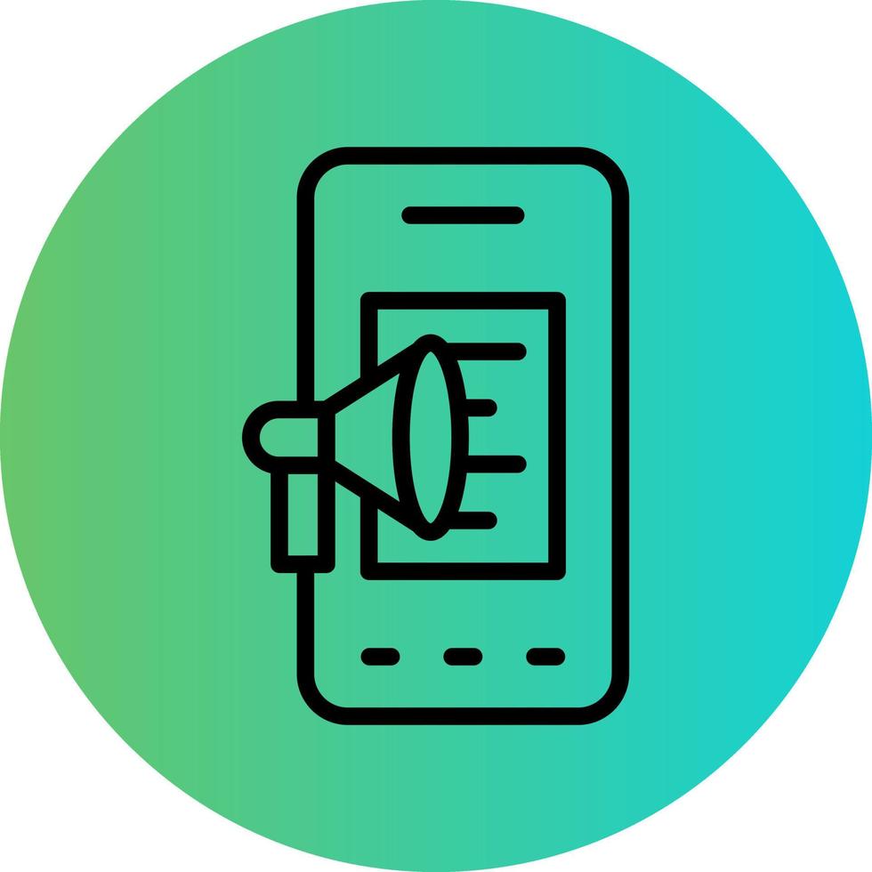 Mobile Marketing Vector Icon Design