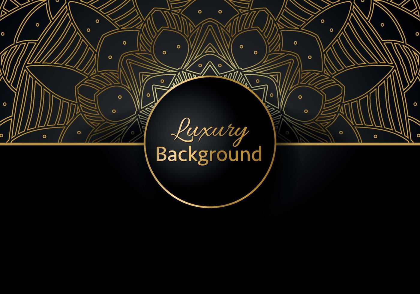 luxury ornamental mandala design background in gold color vector