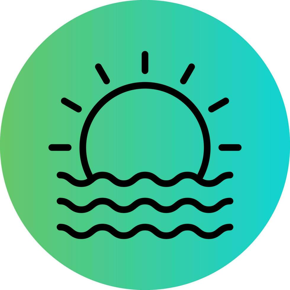 Sunset Vector Icon Design