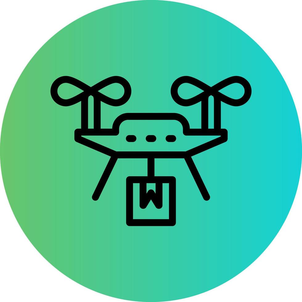 Drone Delivery Vector Icon Design