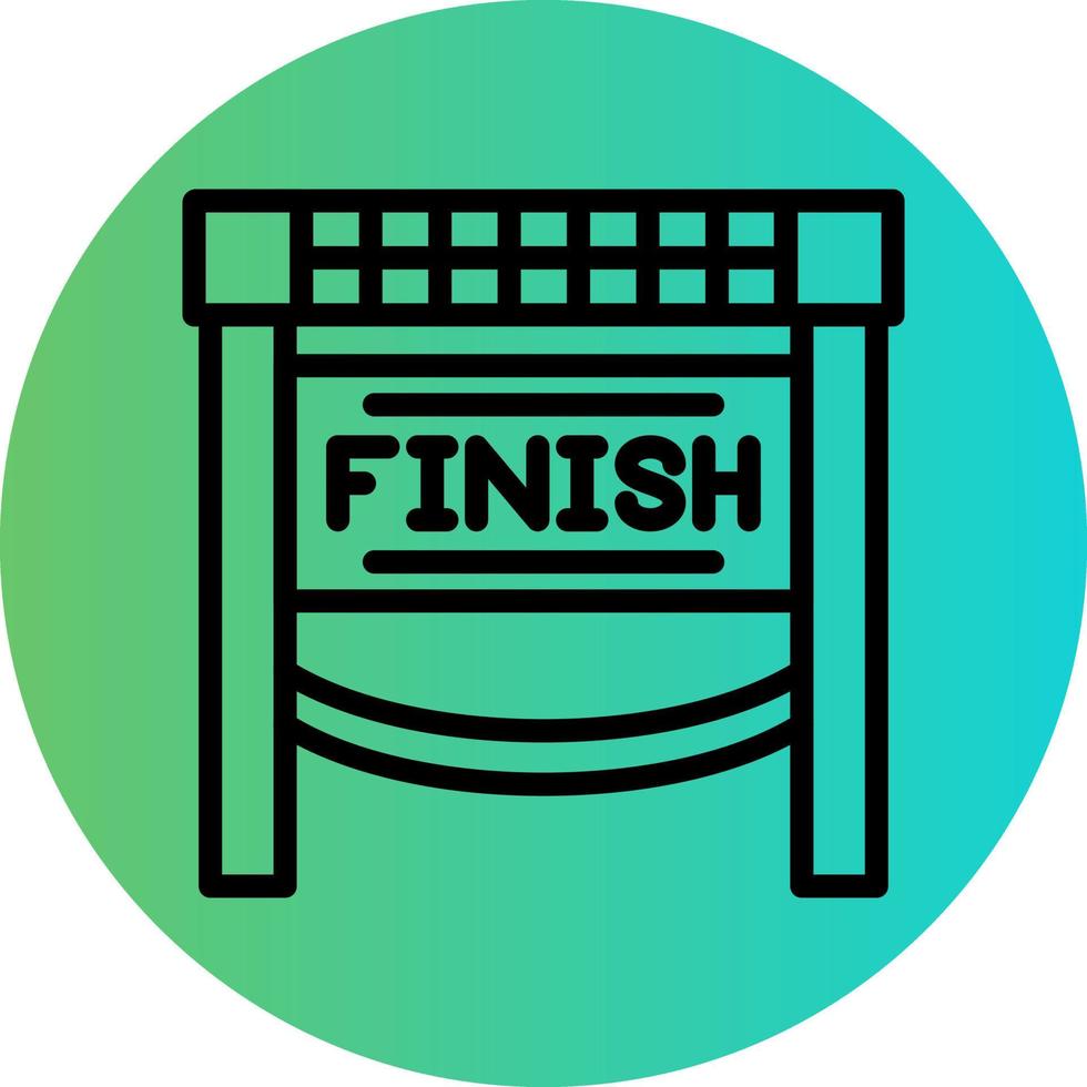Finish Line Vector Icon Design