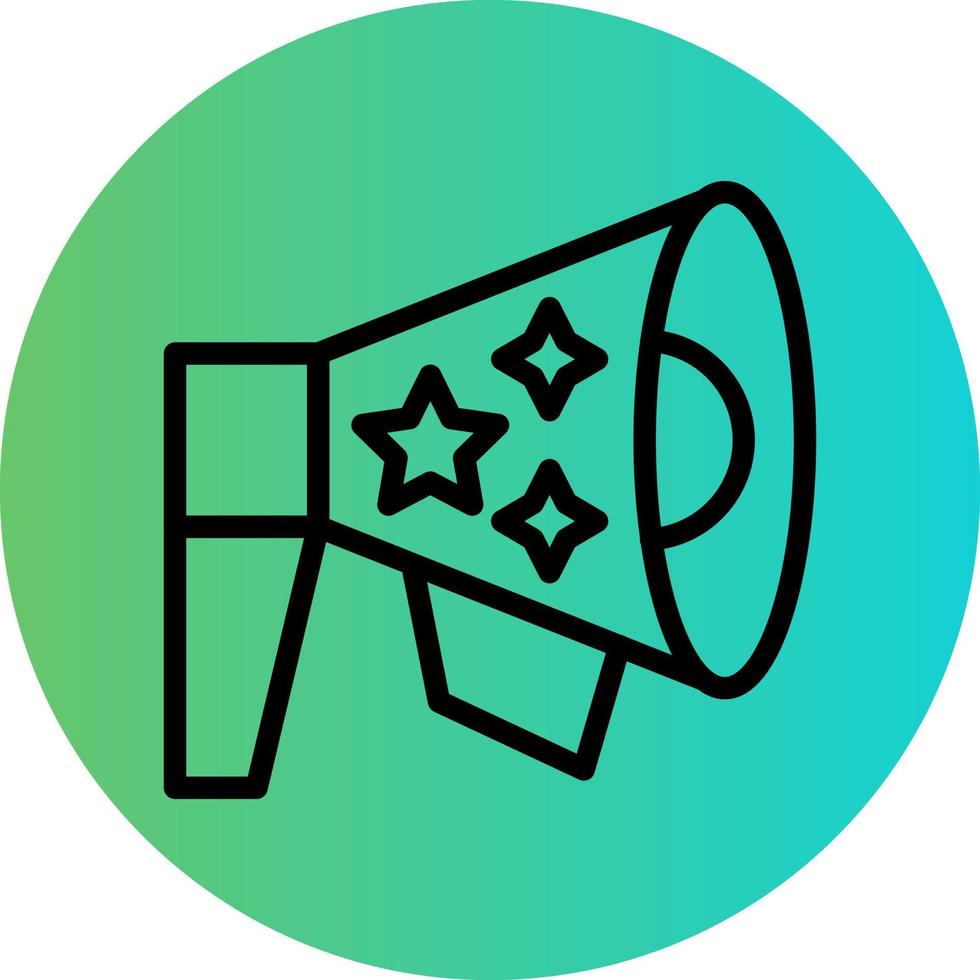 New Year Megaphone Vector Icon Design