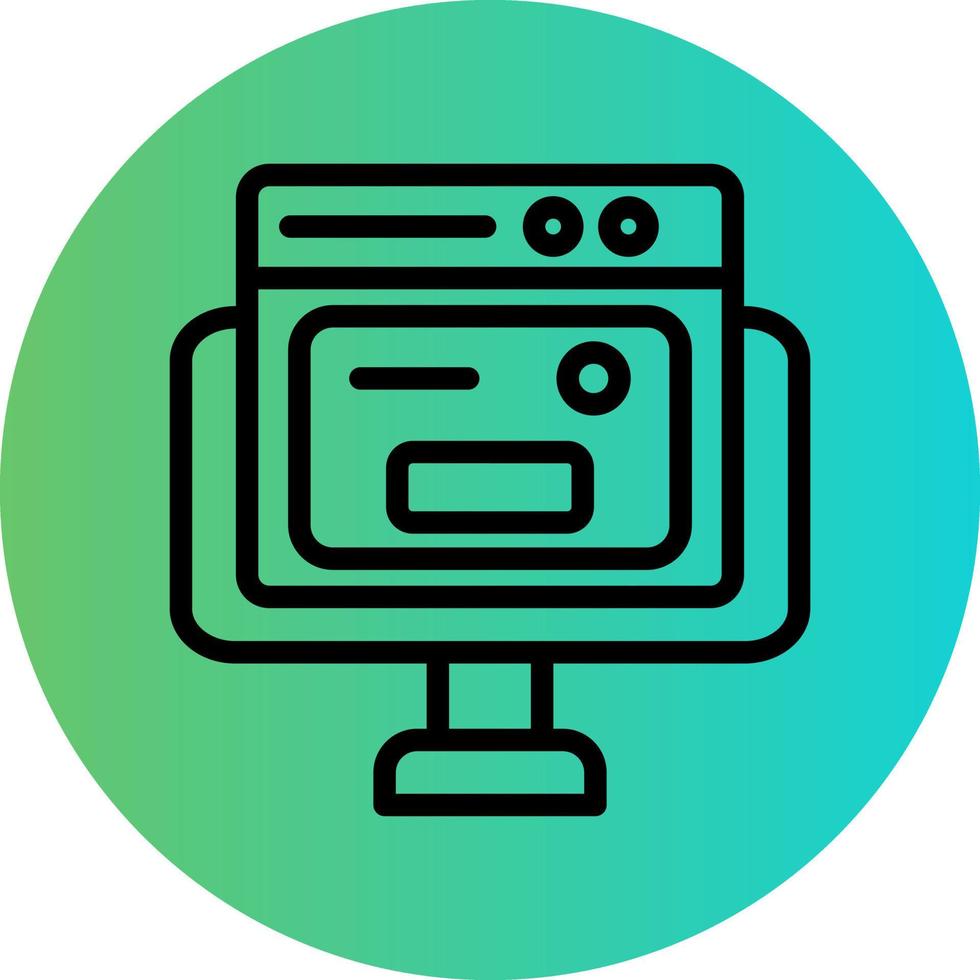 Browser Pop Up Vector Icon Design