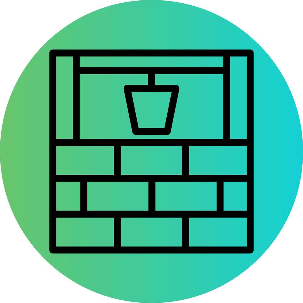Water Well Vector Icon Design