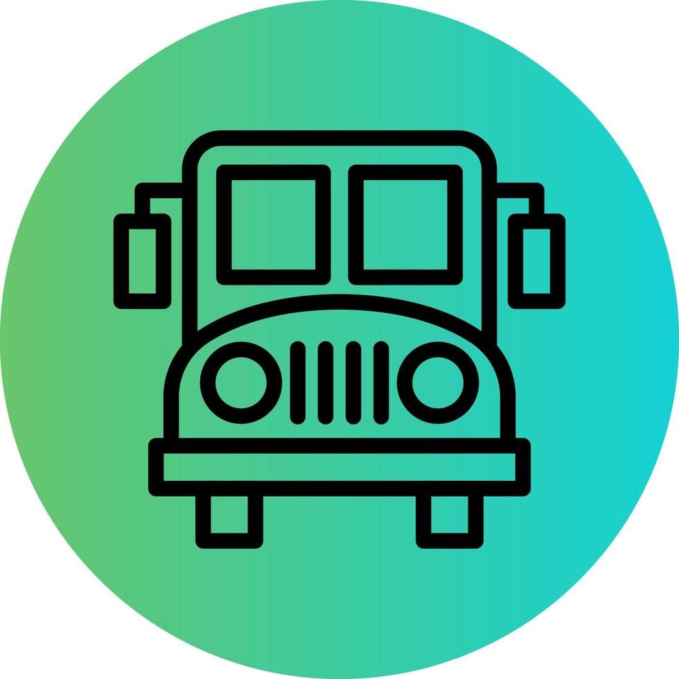 School Bus Vector Icon Design