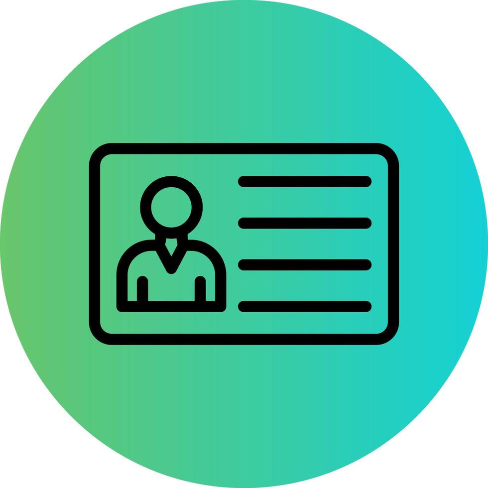 Member Card Vector Icon Design