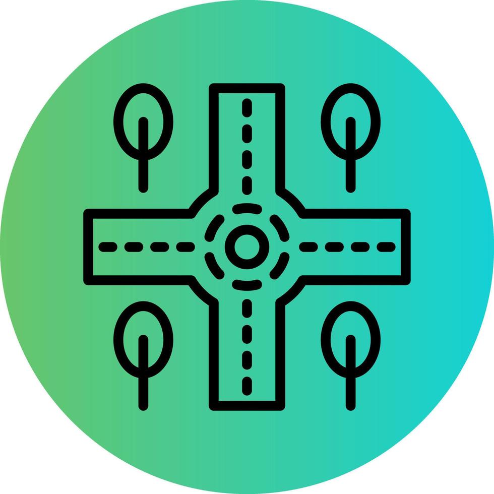 Crossroad Vector Icon Design