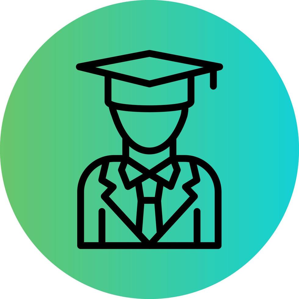 masculino graduado vector icono diseño