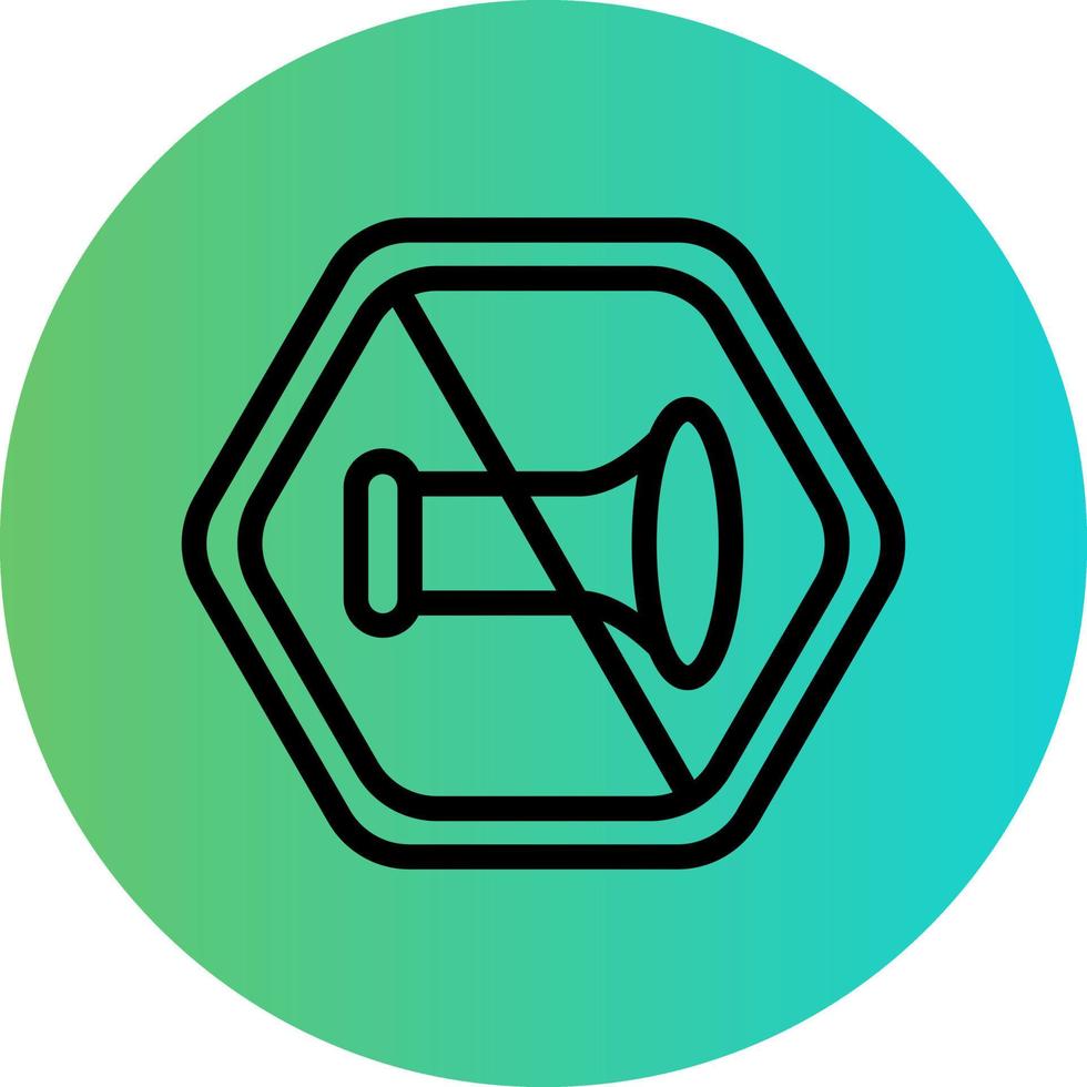 No Horn Vector Icon Design