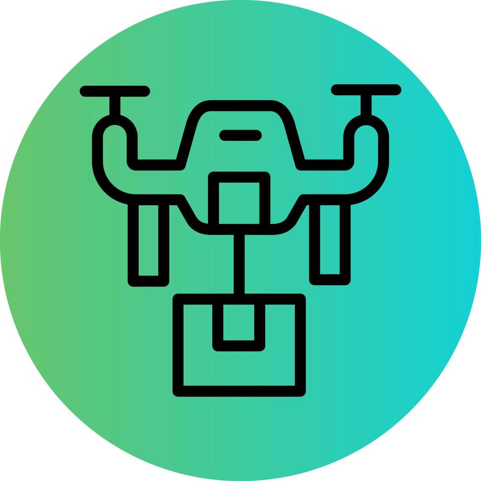 Drone Delivery Vector Icon Design
