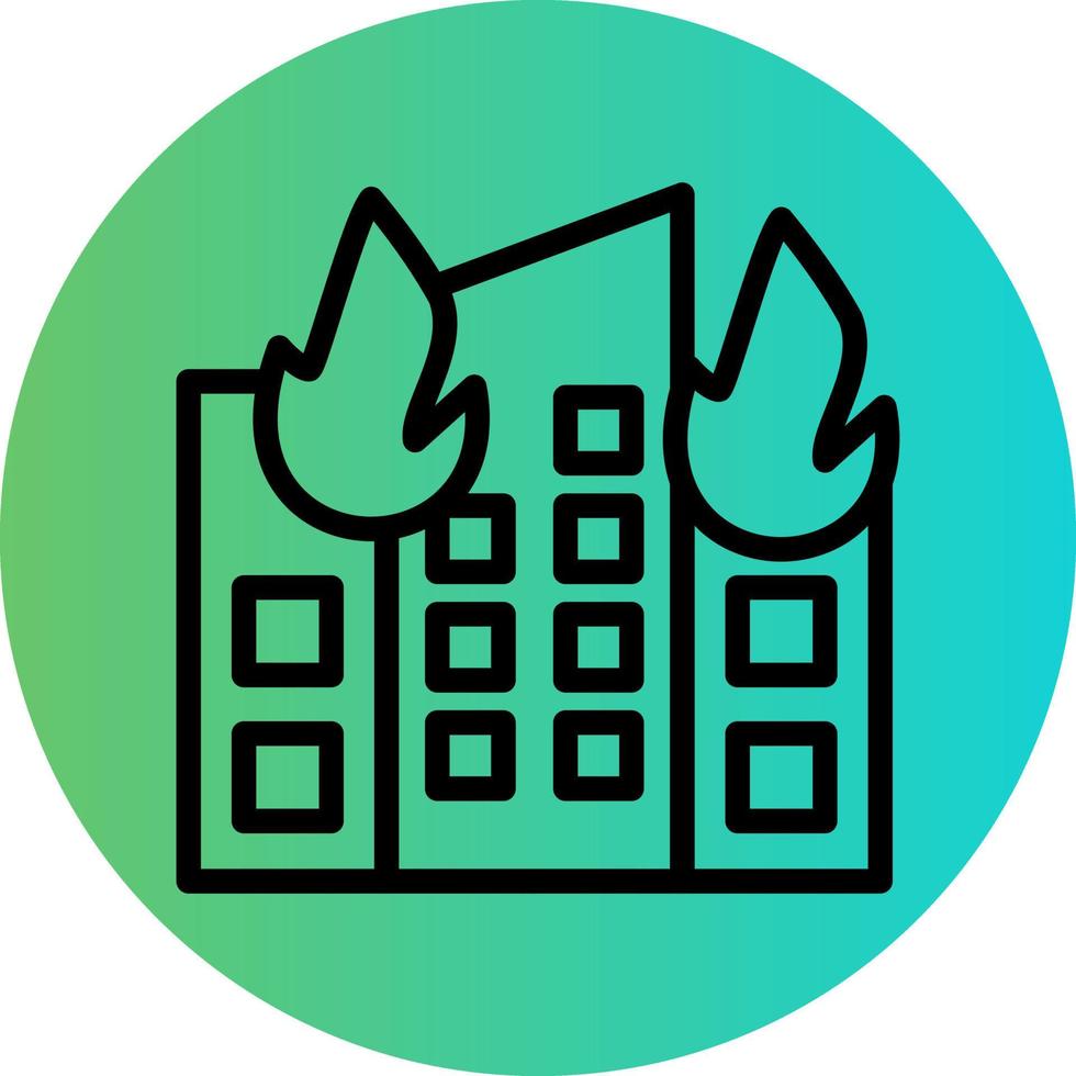 Building Fire Vector Icon Design