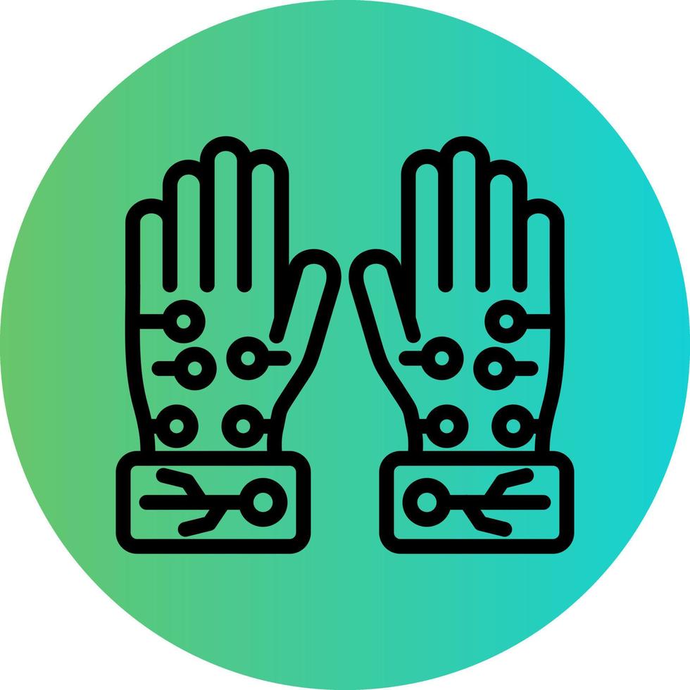 diseño de icono de vector de guantes con cable