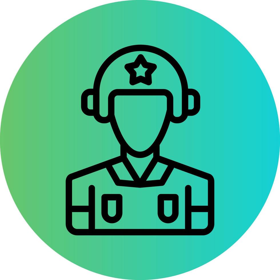 Army Pilot Vector Icon Design