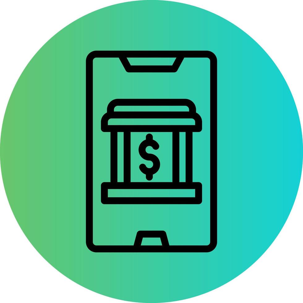 Mobile Banking Vector Icon Design