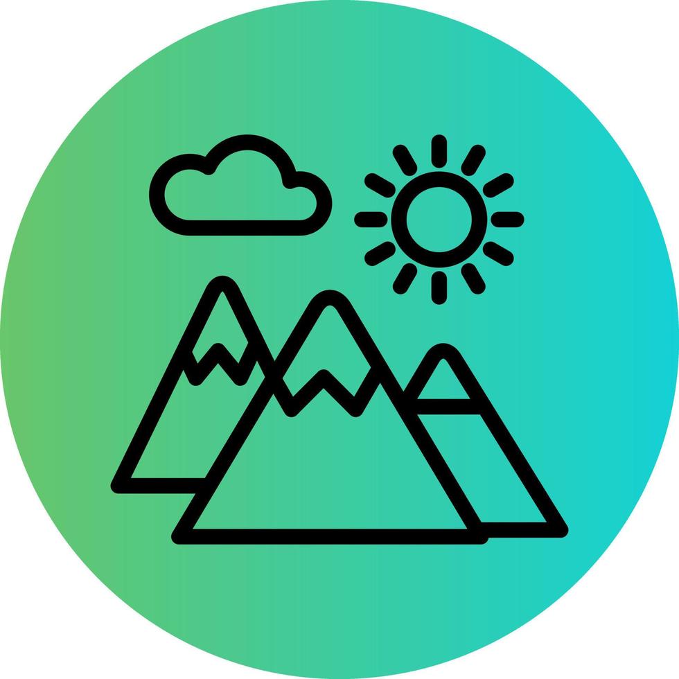 diseño de icono de vector de montañas