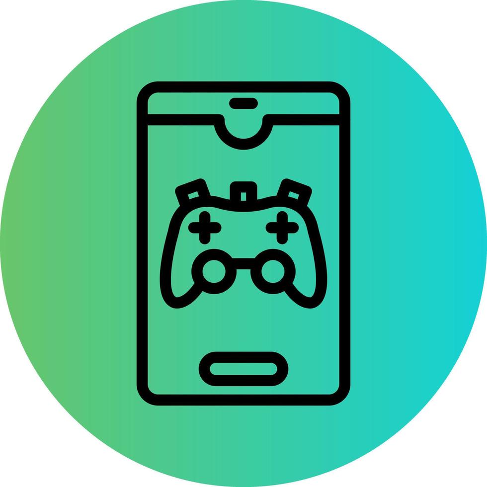 Smartphone Game Vector Icon Design