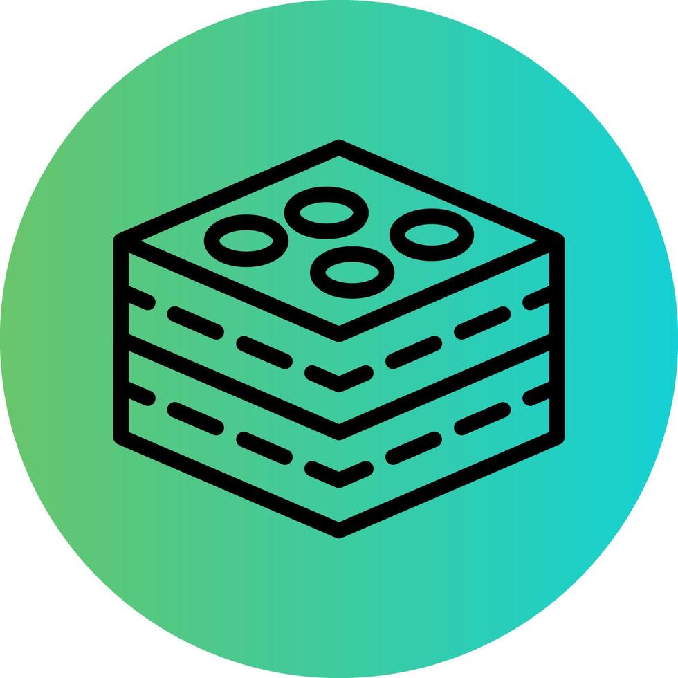 Brownie Vector Icon Design