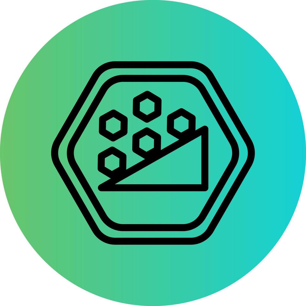 Falling Rocks Vector Icon Design