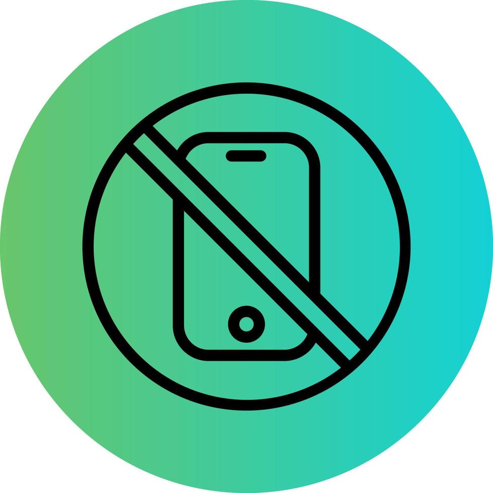 No Phone Vector Icon Design