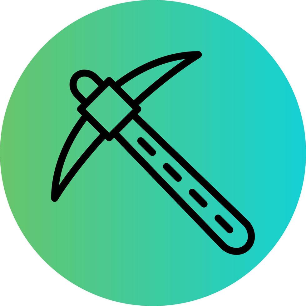 Pickaxe Vector Icon Design