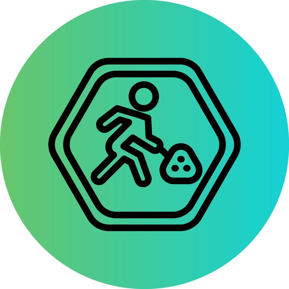 Road Work Vector Icon Design