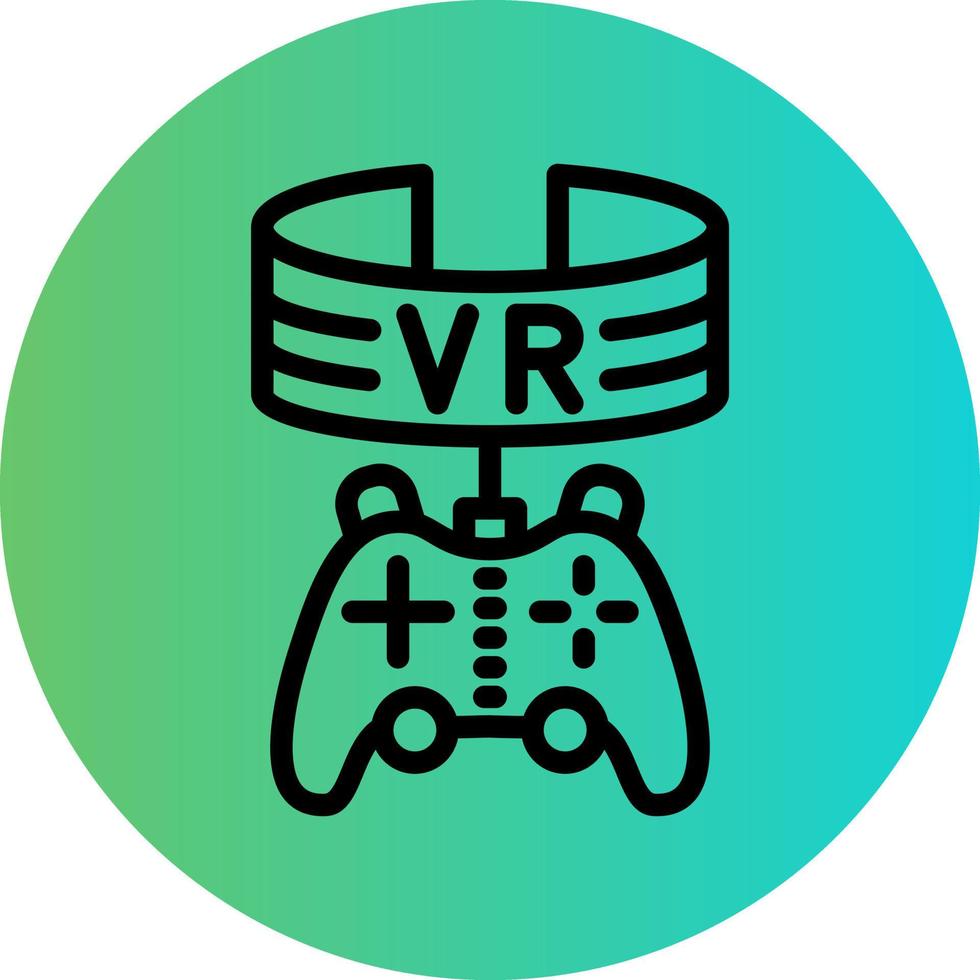 Vr Game Vector Icon Design