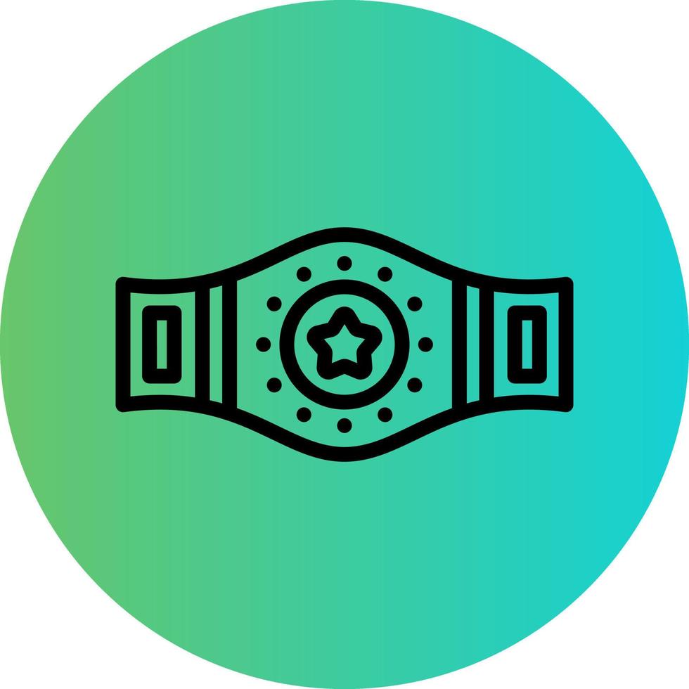 Champion Belt Vector Icon Design