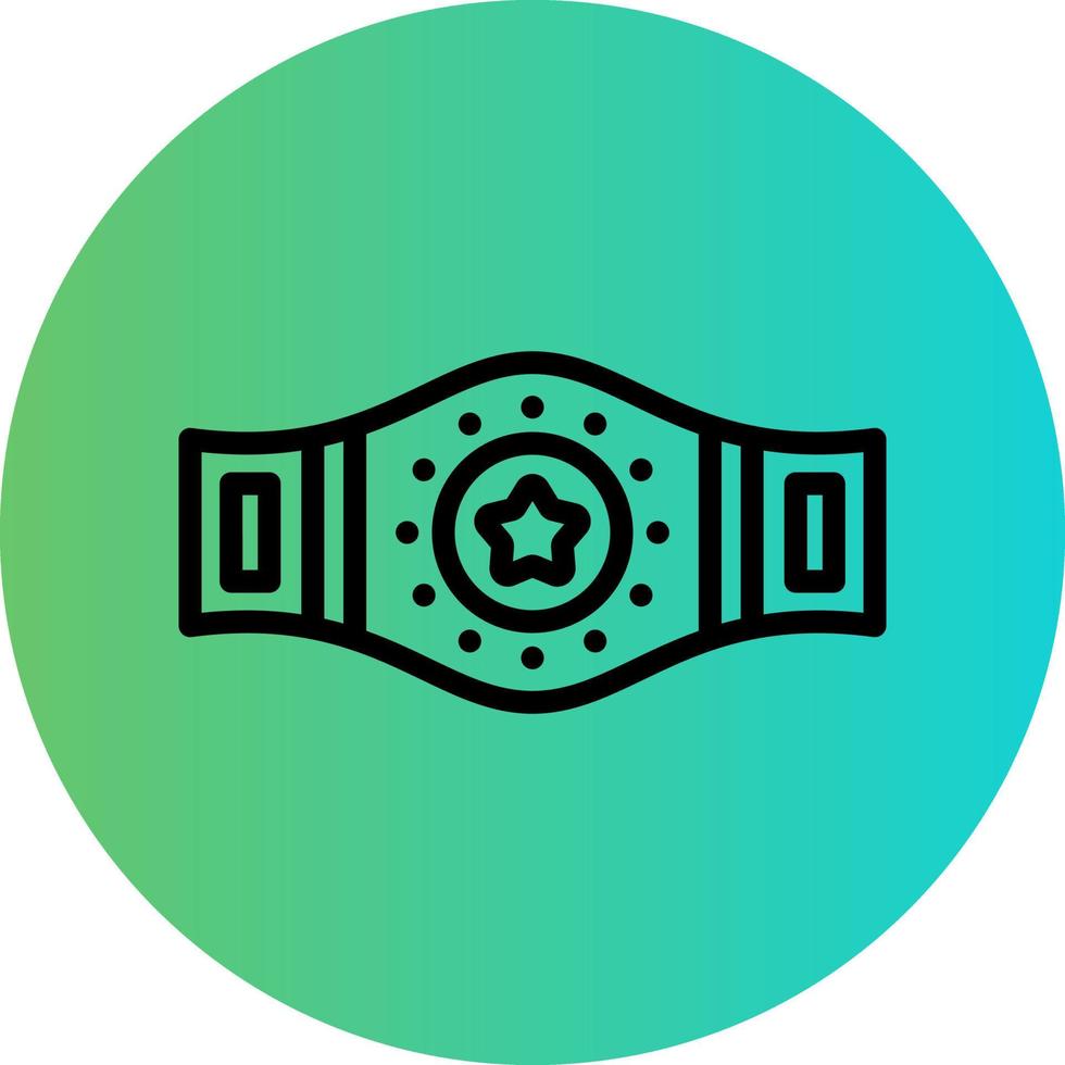 Champion Belt Vector Icon Design