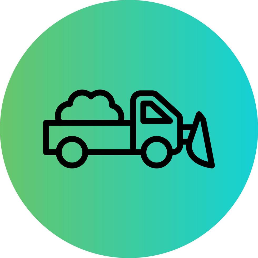 Snowplow Vector Icon Design