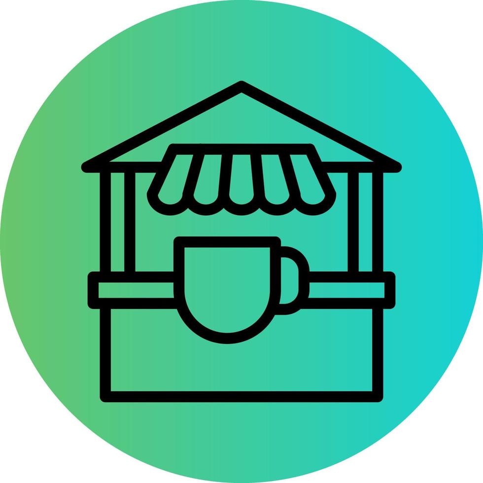 Tea Stall Vector Icon Design