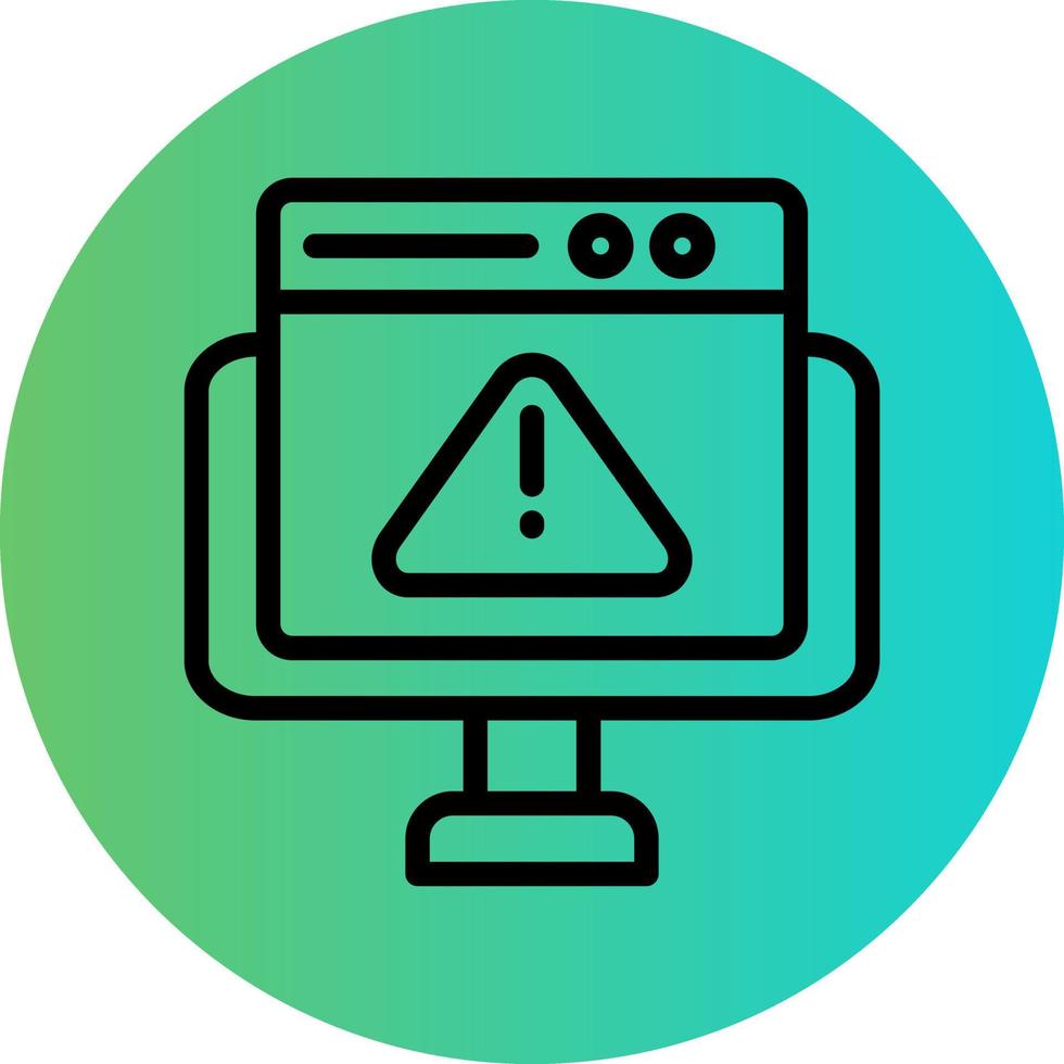 Website Error Vector Icon Design