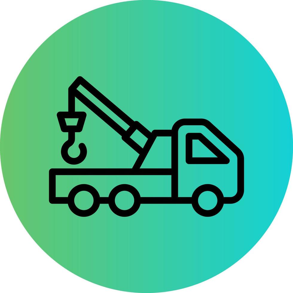 Tow Truck Vector Icon Design