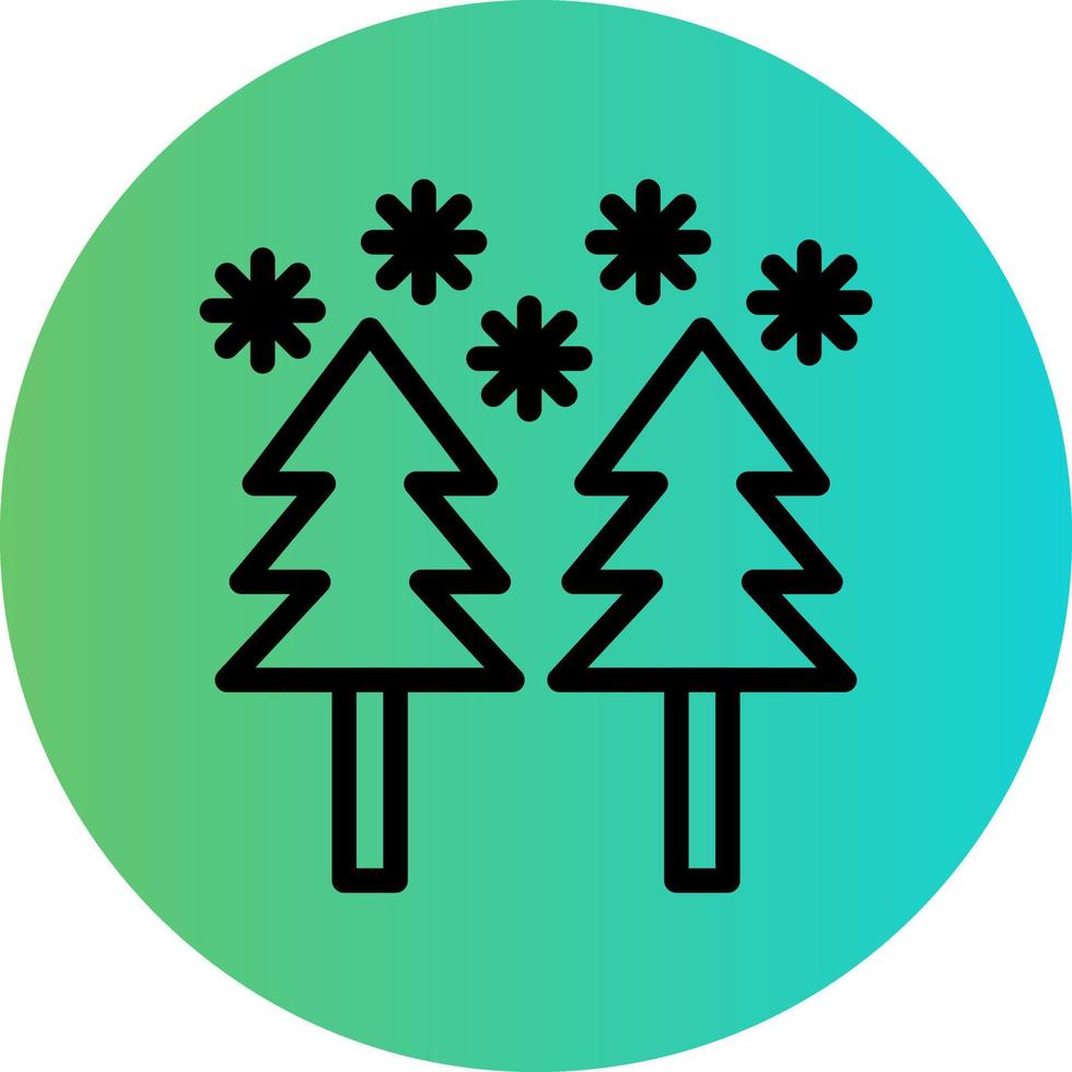 Snow Forest Vector Icon Design