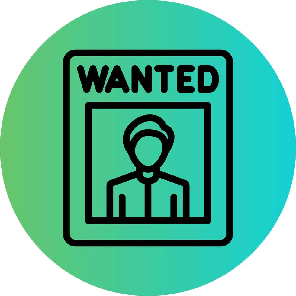 Wanted Vector Icon Design