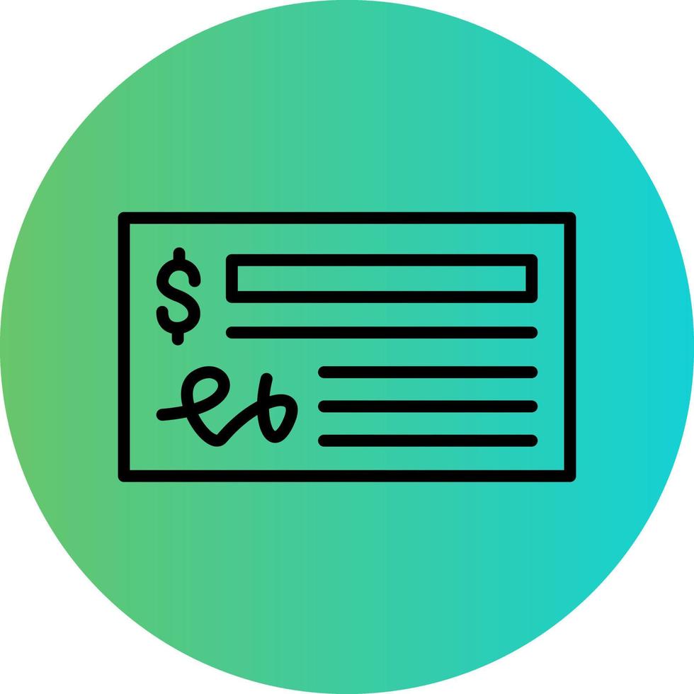 Cheque Vector Icon Design