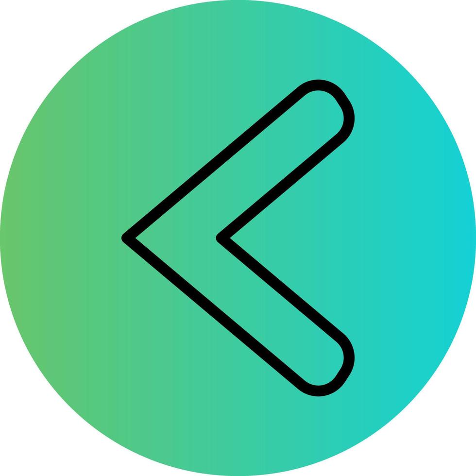 Left Chevron Vector Icon Design