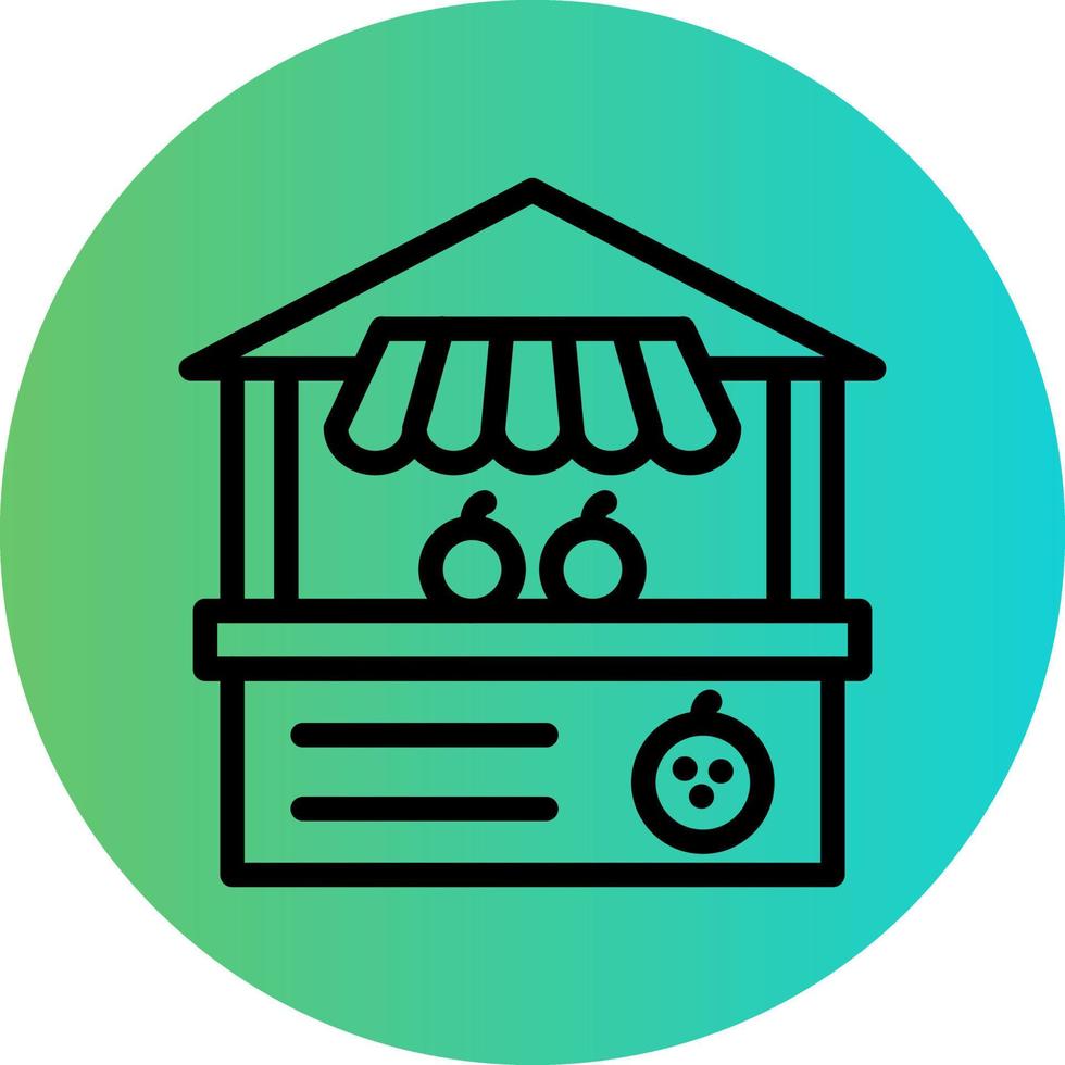 Fruit Stall Vector Icon Design